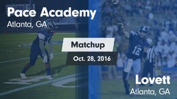 Matchup: Pace Academy vs. Lovett  2016