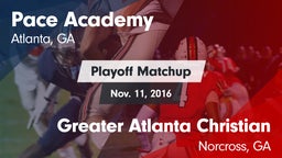 Matchup: Pace Academy vs. Greater Atlanta Christian  2016