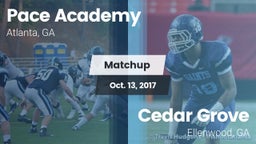 Matchup: Pace Academy vs. Cedar Grove  2017