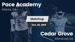 Matchup: Pace Academy vs. Cedar Grove  2019