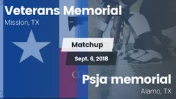 Matchup: Veterans Memorial vs. Psja memorial   2018