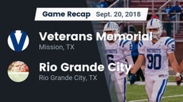 Recap: Veterans Memorial  vs. Rio Grande City  2018