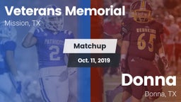 Matchup: Veterans Memorial vs. Donna  2019