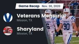 Recap: Veterans Memorial  vs. Sharyland  2020