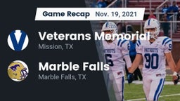 Recap: Veterans Memorial  vs. Marble Falls  2021