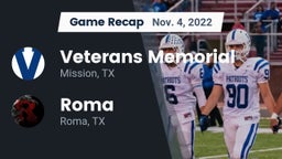 Recap: Veterans Memorial  vs. Roma  2022