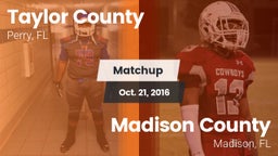 Matchup: Taylor County vs. Madison County  2016