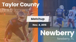 Matchup: Taylor County vs. Newberry  2016