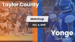 Matchup: Taylor County vs. Yonge  2019