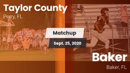 Matchup: Taylor County vs. Baker  2020