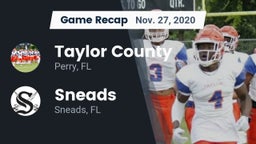 Recap: Taylor County  vs. Sneads  2020