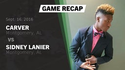 Recap: Carver  vs. Sidney Lanier  2016