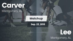 Matchup: Carver  vs. Lee  2016