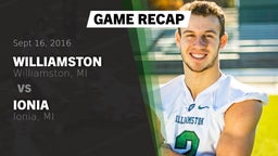 Recap: Williamston  vs. Ionia  2016