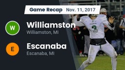 Recap: Williamston  vs. Escanaba  2017