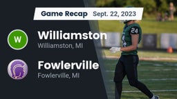 Recap: Williamston  vs. Fowlerville  2023