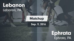Matchup: Lebanon vs. Ephrata  2016
