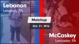 Matchup: Lebanon vs. McCaskey  2016