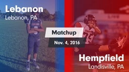 Matchup: Lebanon vs. Hempfield  2016