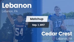 Matchup: Lebanon vs. Cedar Crest  2017