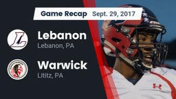Recap: Lebanon  vs. Warwick  2017