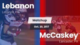 Matchup: Lebanon vs. McCaskey  2017
