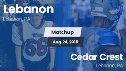 Matchup: Lebanon vs. Cedar Crest  2018