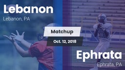 Matchup: Lebanon vs. Ephrata  2018
