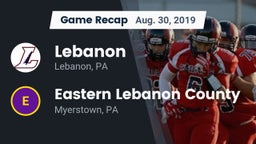 Recap: Lebanon  vs. Eastern Lebanon County  2019