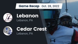Recap: Lebanon  vs. Cedar Crest  2022