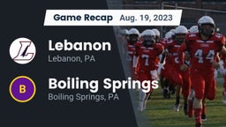 Recap: Lebanon  vs. Boiling Springs  2023