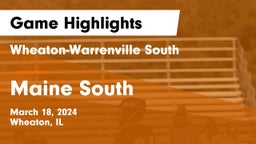 Wheaton-Warrenville South  vs Maine South  Game Highlights - March 18, 2024