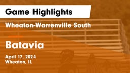 Wheaton-Warrenville South  vs Batavia  Game Highlights - April 17, 2024