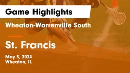 Wheaton-Warrenville South  vs St. Francis  Game Highlights - May 3, 2024