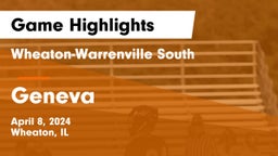 Wheaton-Warrenville South  vs Geneva  Game Highlights - April 8, 2024