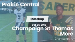 Matchup: Prairie Central vs. Champaign St Thomas More  2019