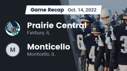 Recap: Prairie Central  vs. Monticello  2022