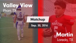 Matchup: Valley View vs. Martin  2016