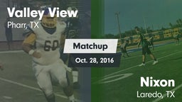 Matchup: Valley View vs. Nixon  2016