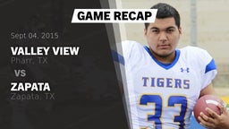 Recap: Valley View  vs. Zapata  2015