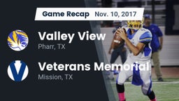 Recap: Valley View  vs. Veterans Memorial  2017