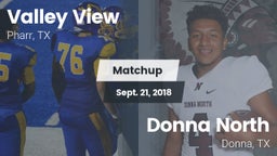 Matchup: Valley View vs. Donna North  2018
