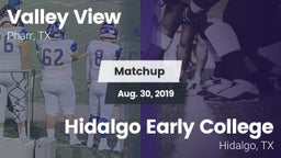 Matchup: Valley View vs. Hidalgo Early College  2019