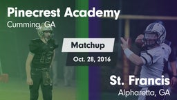Matchup: Pinecrest Academy vs. St. Francis  2016