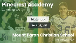 Matchup: Pinecrest Academy vs. Mount Paran Christian School 2017