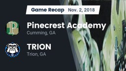 Recap: Pinecrest Academy  vs. TRION 2018