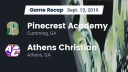 Recap: Pinecrest Academy  vs. Athens Christian  2019