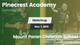 Matchup: Pinecrest Academy vs. Mount Paran Christian School 2019