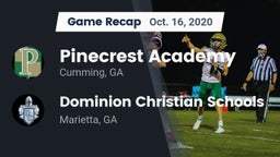 Recap: Pinecrest Academy  vs. Dominion Christian Schools 2020