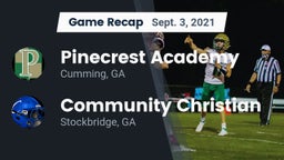 Recap: Pinecrest Academy  vs. Community Christian  2021